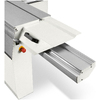 <p>Optimal support also to larger pieces, with the sliding table 360 mm wide. The guides are secured with a procedure of aluminum riveting, so that to ensure an exceptional precision and smoothness</p>