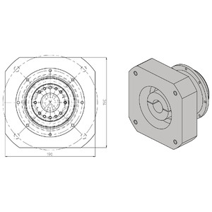 EPICYCLOIDAL GEARBOX READY FOR MOTOR FITTING | 