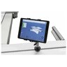 Tablet holder on sliding carriage | 